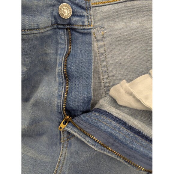 Levis 726 Flare Jeans Womens 34 34x32 Light Wash Distressed High Rise Stretch - Picture 12 of 16